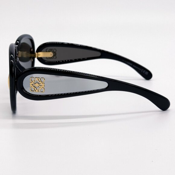 NEW LW40132I 01C, LOEWE UNISEX BLACK SILVER SUNGLASSES LOEWE main image 4